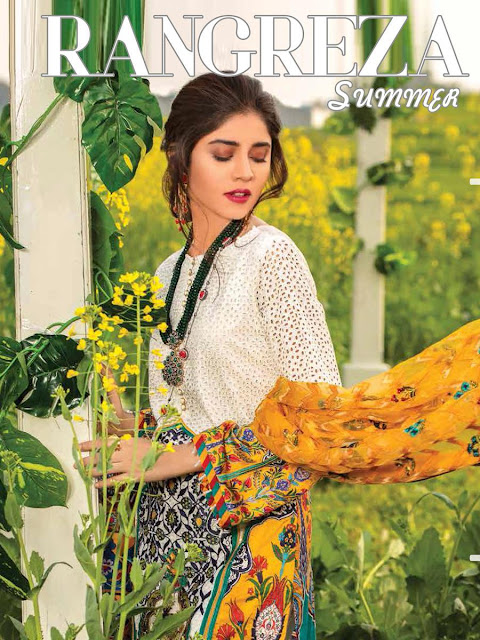 Saniya trendz Rangreza Summer Cotton pakistani Suits