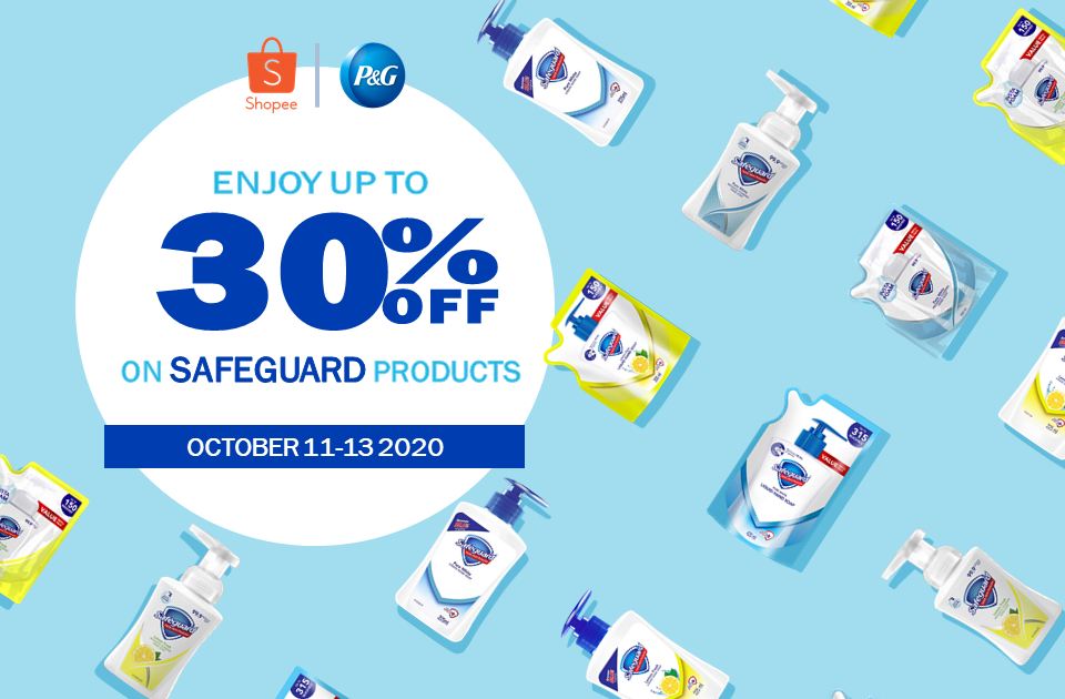 Shopee X P&G Enjoy up to 30 DISCOUNT on Safeguard products! Patches