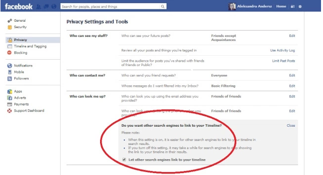 how to put facebook