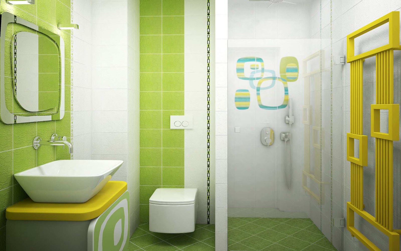 Modern homes interiors washrooms tiles designs setting ideas