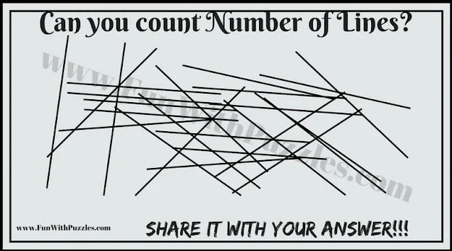 Visual Puzzles: Picture Puzzle to Count Number of Lines