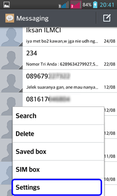 Cara Mengubah Tema Background SMS Android Tanpa Aplikasi 