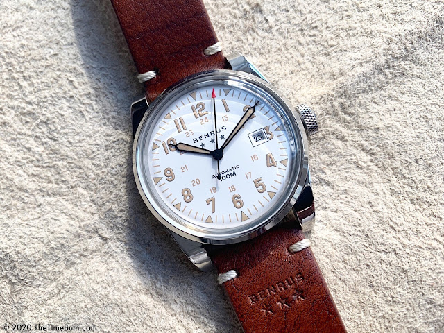 Benrus Heritage Field Watch white