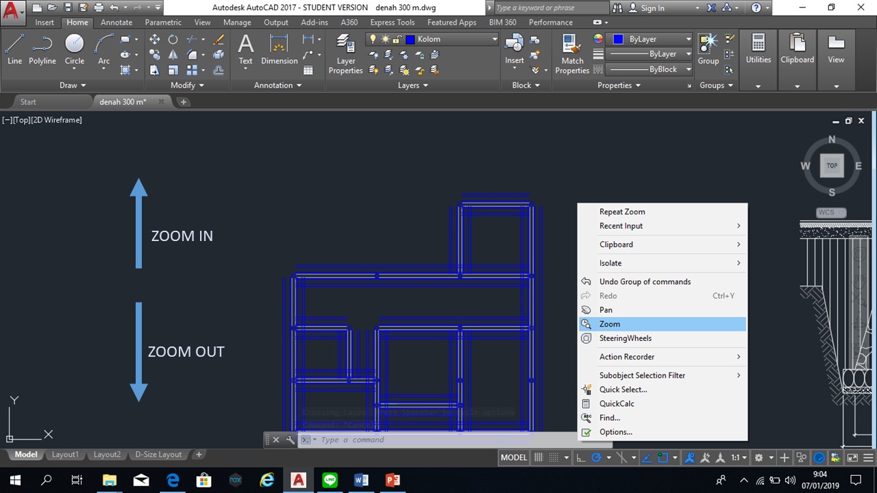 Tutorial Teknik Dasar AutoCAD PART 1 Menyeleksi Objek, Zoom, Pan