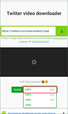 mengklik resolusi video twitter terbaik