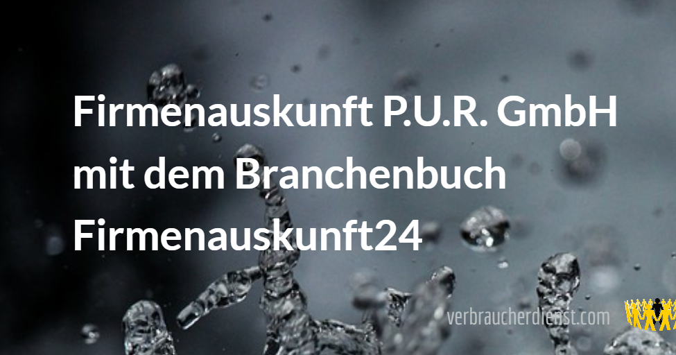Firmenauskunft P.U.R. GmbH Alte Bekannte mit neuem Branchenbuch
