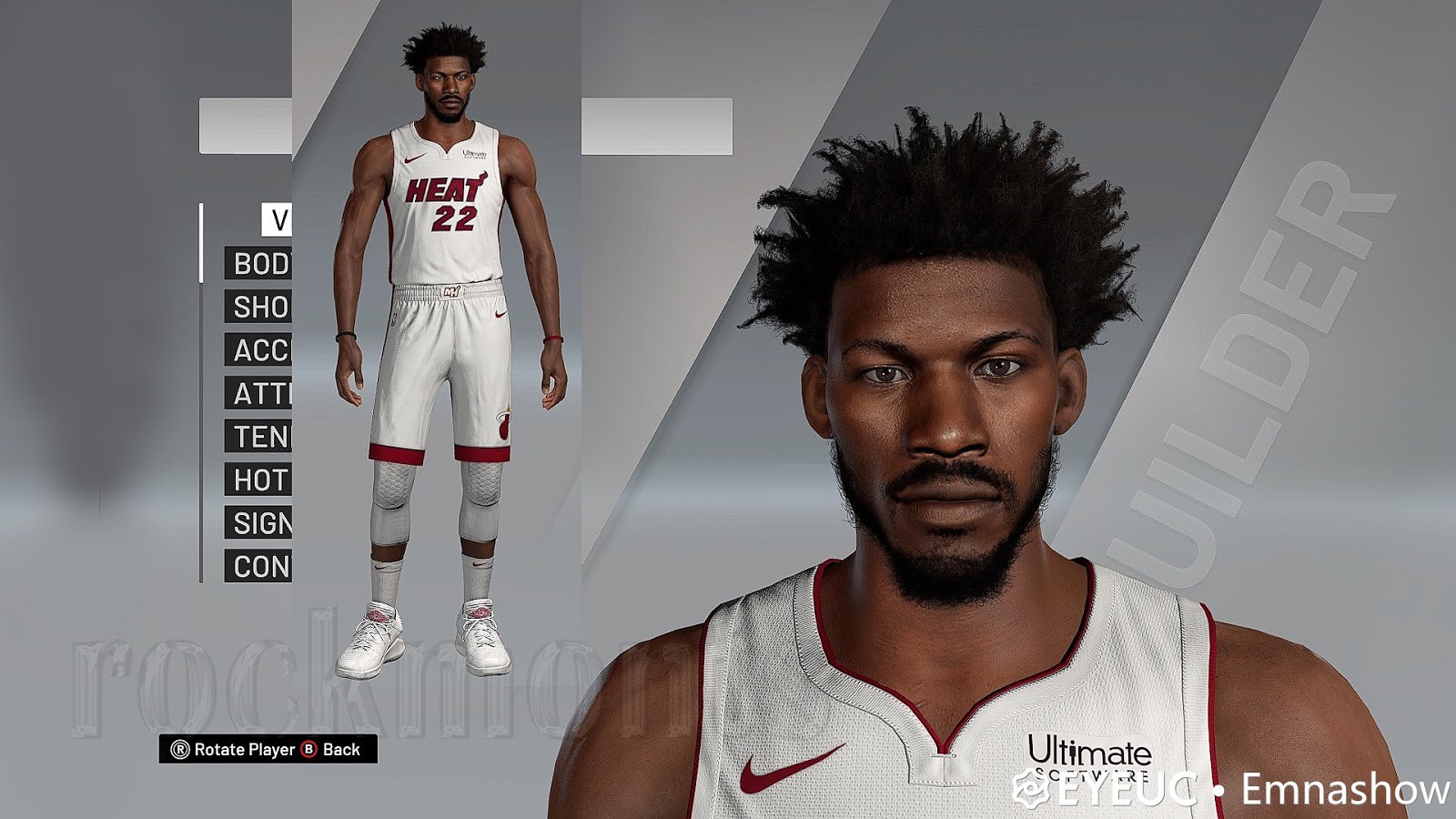 Jimmy Butler Cyberface Hair And Body Model Bubble Version By Emnashow2k For 2k21 Nba 2k Updates Roster Update Cyberface Etc