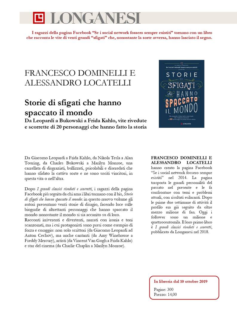 Segnalazione "Storie di sfigati che hanno spaccato il mondo" by Francesco Dominelli e Alessandro