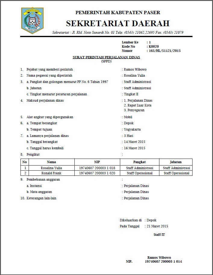 7 Contoh Surat Tugas Resmi Yang Baik Dan Benar Terbaru