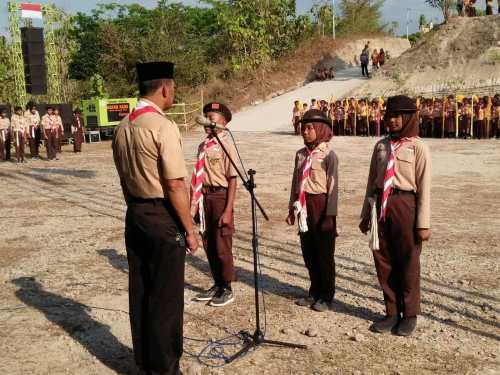Siswa se-Kecamatan Gondang Meriahkan Kemah HUT Pramuka di Buper Samdonorejo Tegalrejo. Danramil Pesan Generasi Muda Harus Cerdas dan Berkepribadian!