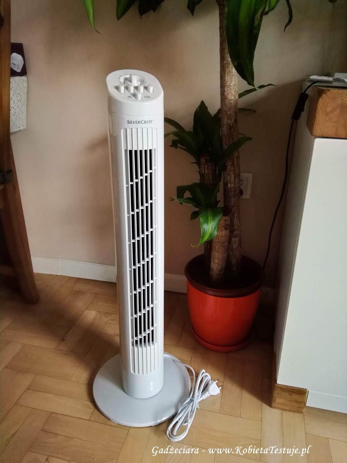 Wentylator kolumnowy Silvercrest z Lidla test Gadżeciara Kobieta testuje