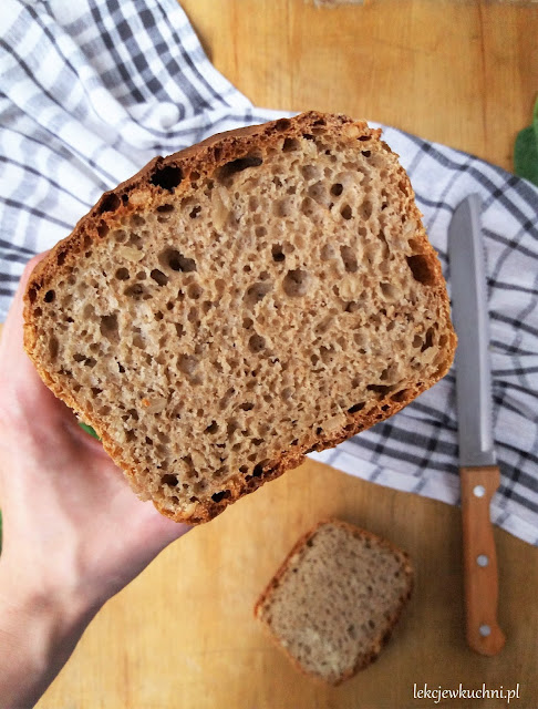 Błyskawiczny chleb mieszany bez wyrabiania, bez rozczynu przepis