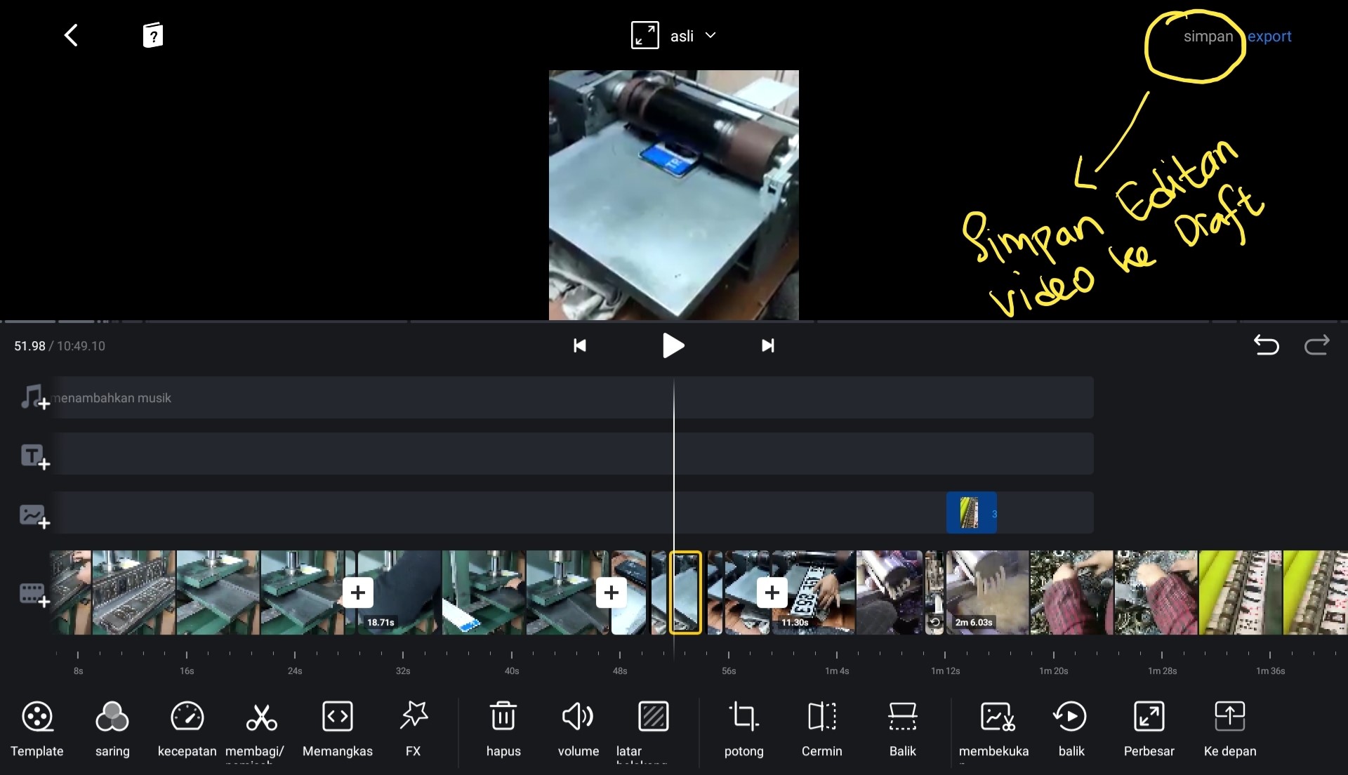 Modul Aplikasi Editing Video VN (VlogNow) 2 Shooting, Layout Editing