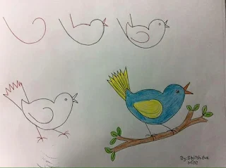 رسم لطائر