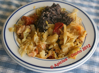  1129º Menú, Hervido de berza, ensalada y fruta 