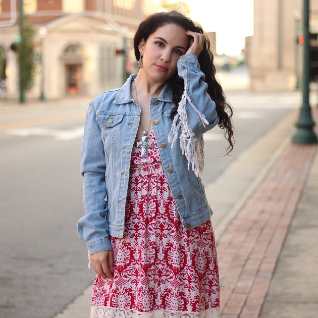 Libertad Green LovelyWholeSale Blue Denim Fringe Jacket