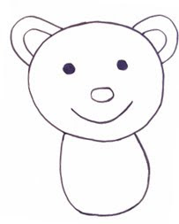 как нарисовать медвежонка тедди