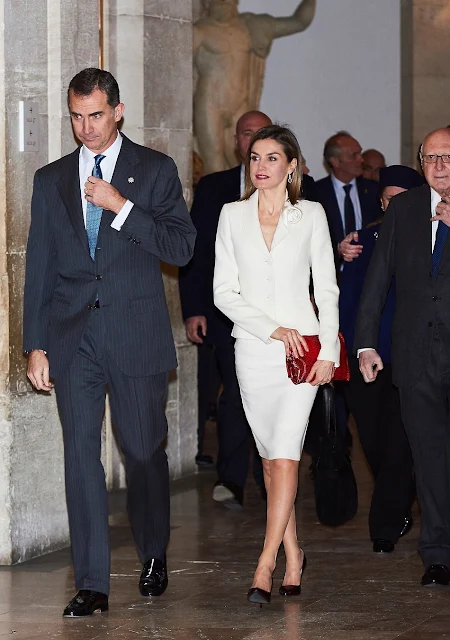 King Felipe VI of Spain, Queen Letizia of Spain attended the meeting of the Board of Patronage of the Prado Museum at Museo del Prado
