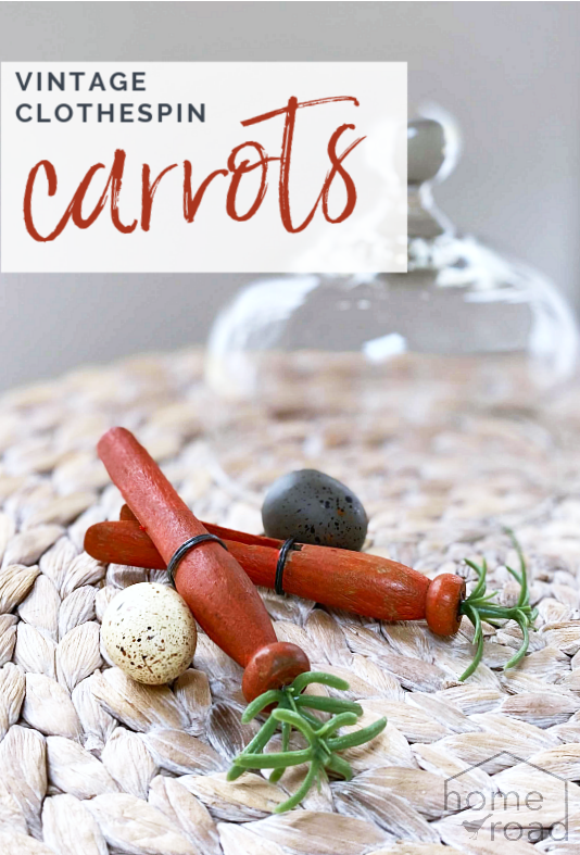 Carrots made from clothespins and an overlay
