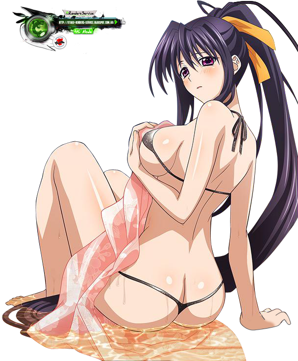 ORS Anime Renders: Highschool DxD:Himejima Akeno Mega HOT Bikini Onsen Rend...
