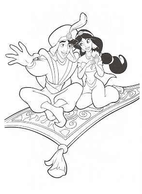 Aladdin Coloring Pages for Kids