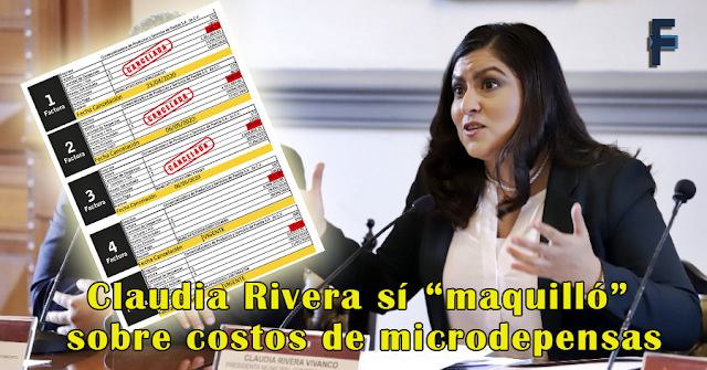 Claudia Rivera sí “maquilló” sobre costos de microdepensas, Diario Cambio la exhibe