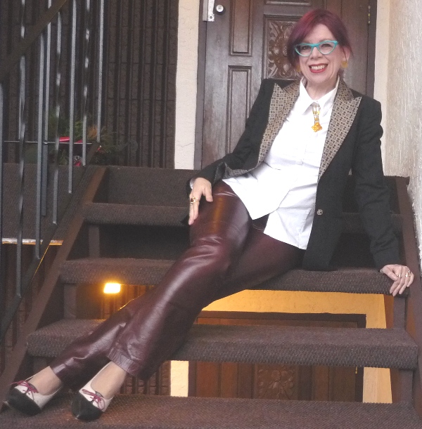 Ephemera Classy Leather Pants for Work