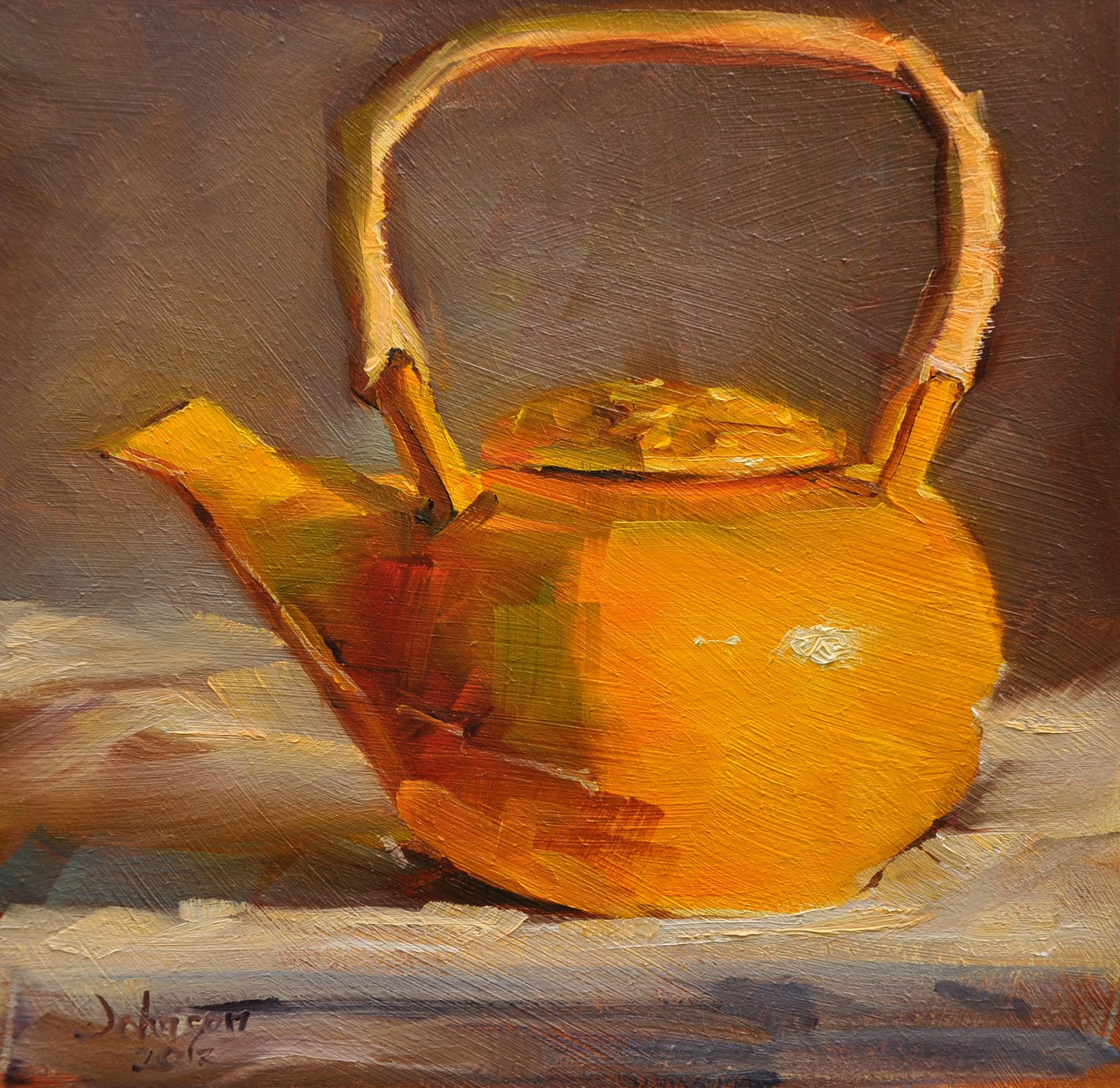 Chris Johnson Fine Art Indonesian Tea Pot 8×8