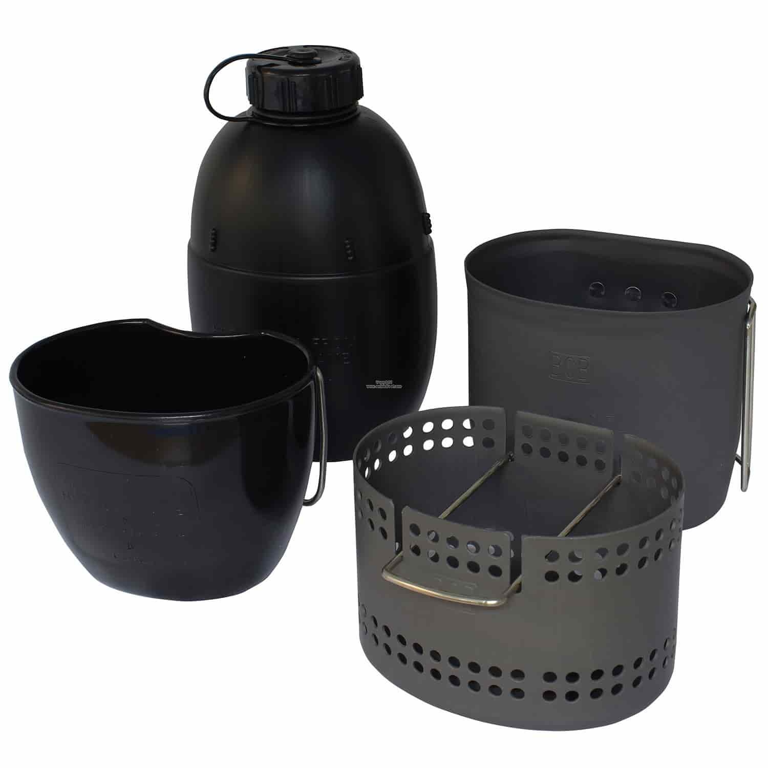 with kidney shaped Canteen cup coated black Bcb Cooking Kit for US