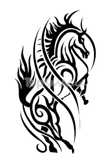 sri lanka tattoo designs: Horse Tattoo