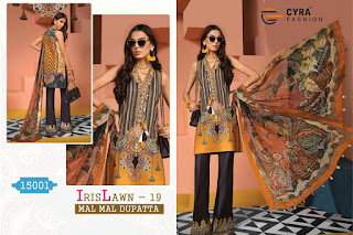 Cyra fashion iris lawn 19 pakistani Suits wholesale