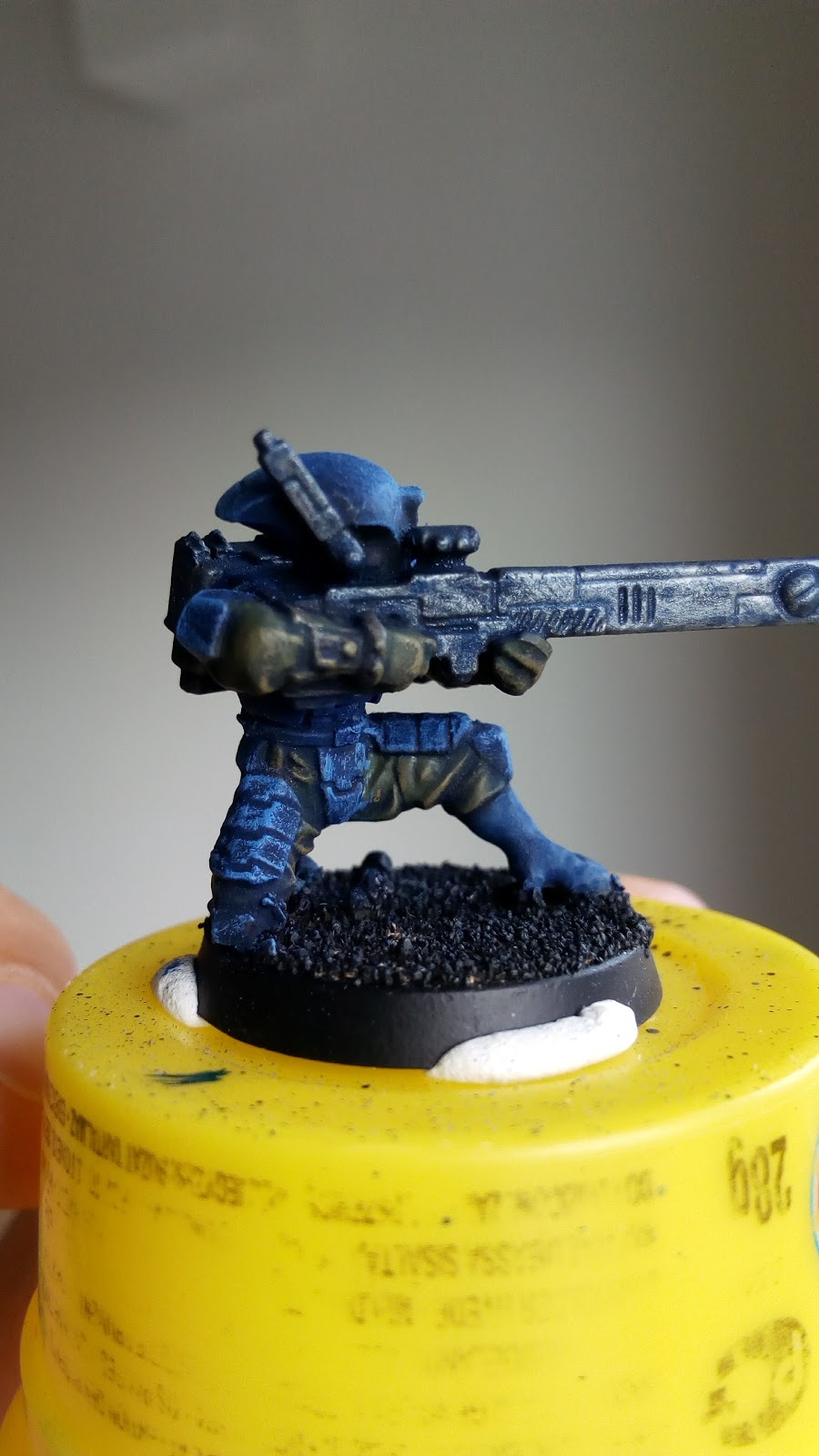 Always a pleasure Final dry brush on my painting of some Tau soldiers