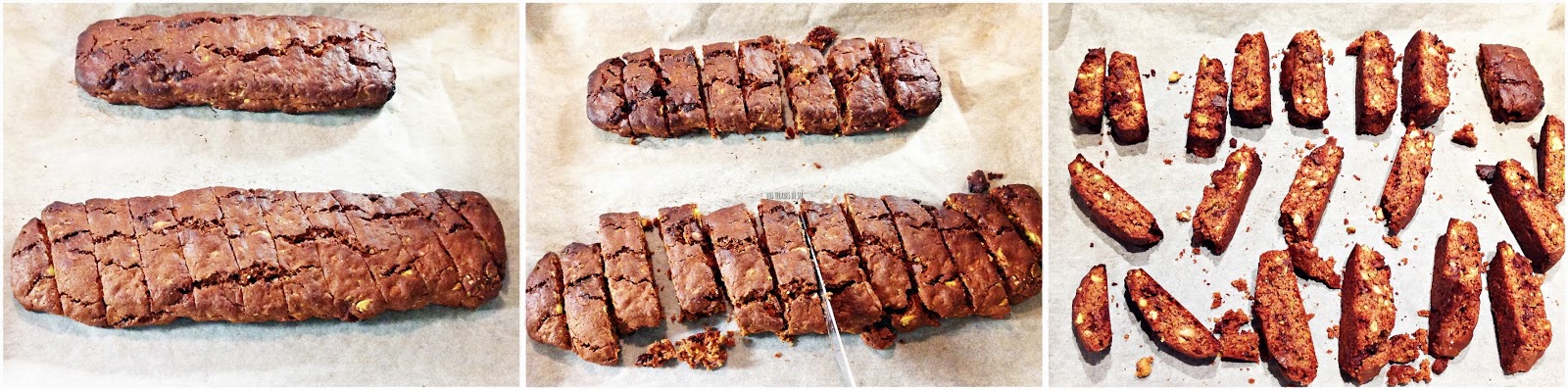 CARQUINYOLIS DE CHOCOLATE CON PISTACHOS