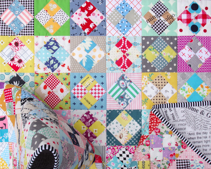 A Four-Patch in a Square Quilt  © Red Pepper Quilts 2021