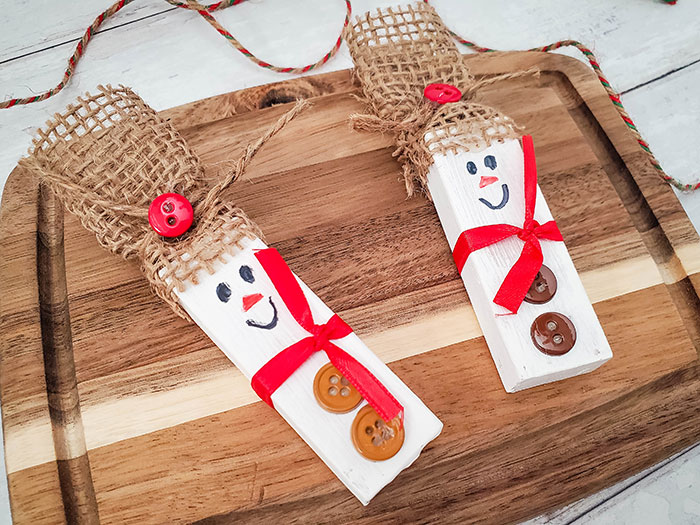 Wooden Block Snowman Dollar Tree Christmas DIY Ideas Koti Beth