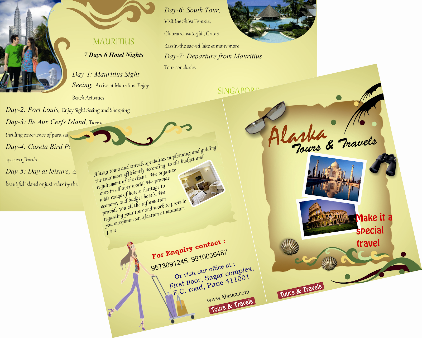My Designs Brochure design in Corel Draw