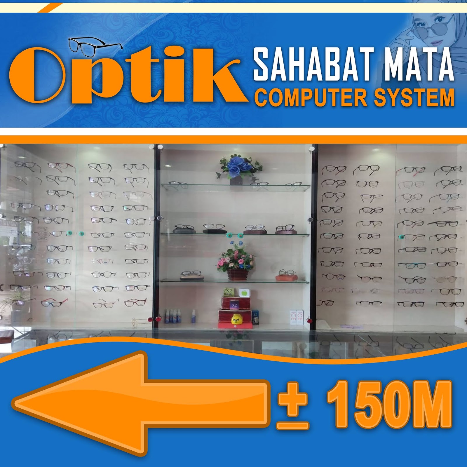 Contoh Desain Standing Banner Optik Keren Percetakan Murah