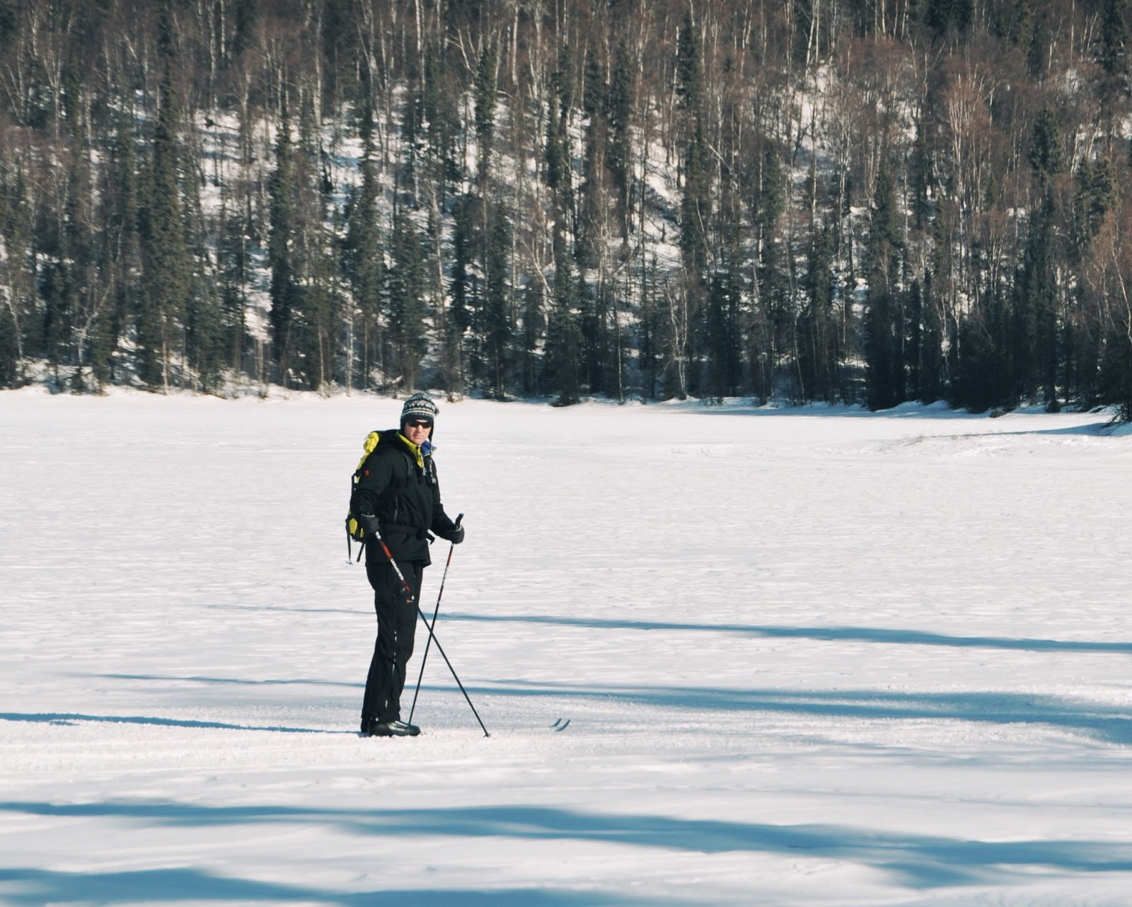 cross country skiing talkeetna lake alaska xy lakes groomed trail