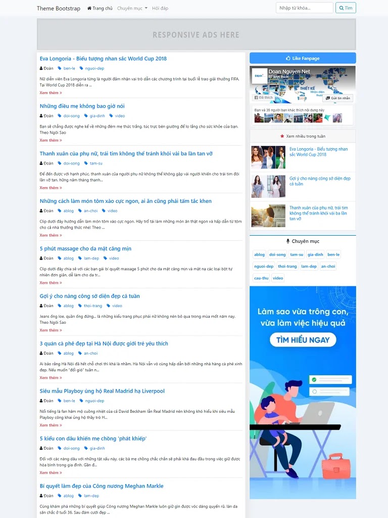 Giao diện blogspot landing page vay vốn tiêu dùng tín chấp