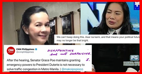 Lady lawyer slams Poe following senator's statement granting emergency powers to PPRD unnecessary to solve MM traffic? ~ PTN
