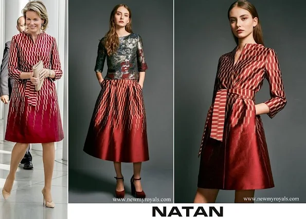 Queen Mathilde wore Natan Dress from Fall Winter 2017-2018 Collection