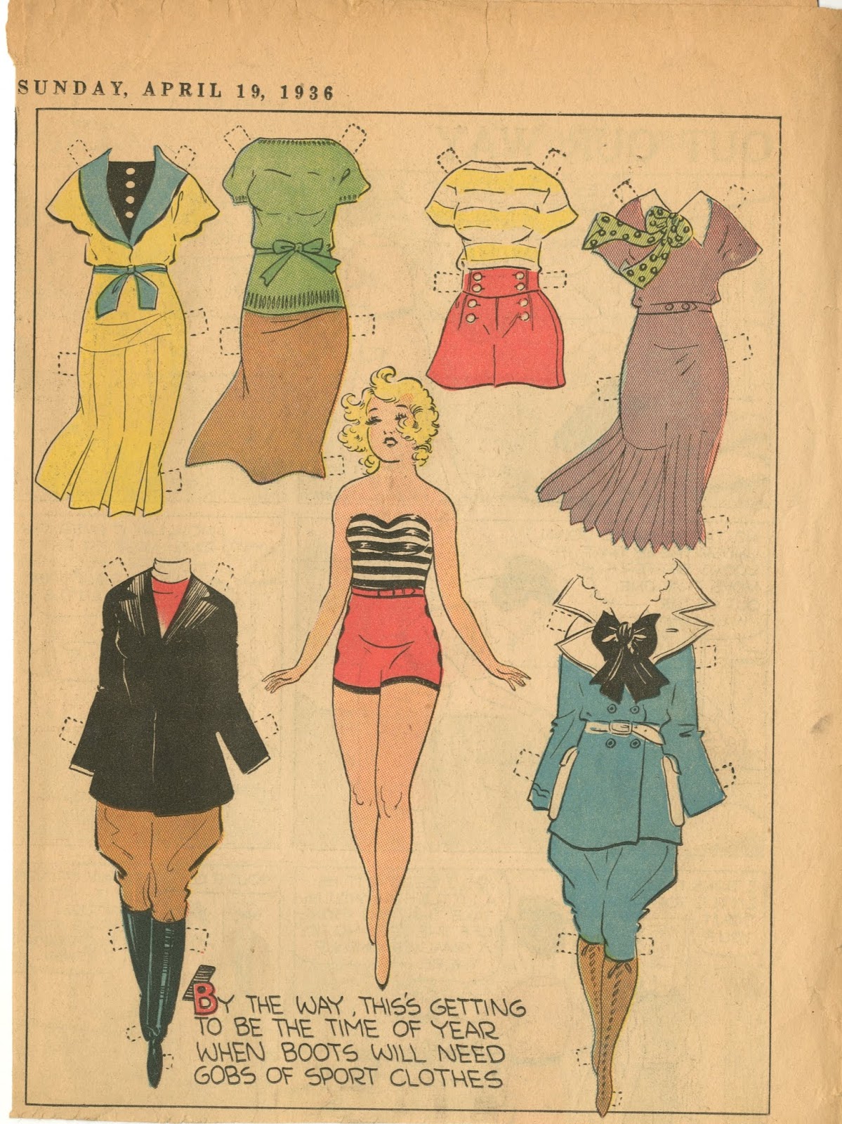 newspaper paper dolls