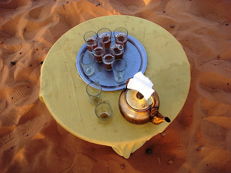 The Olive Journey Tea in Sahara Erg Chebbi, Morocco