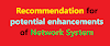 Recommendation for potential enhancements of Network System