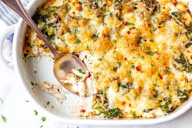 Broccoli Cheese Casserole #lowcarb #dinner