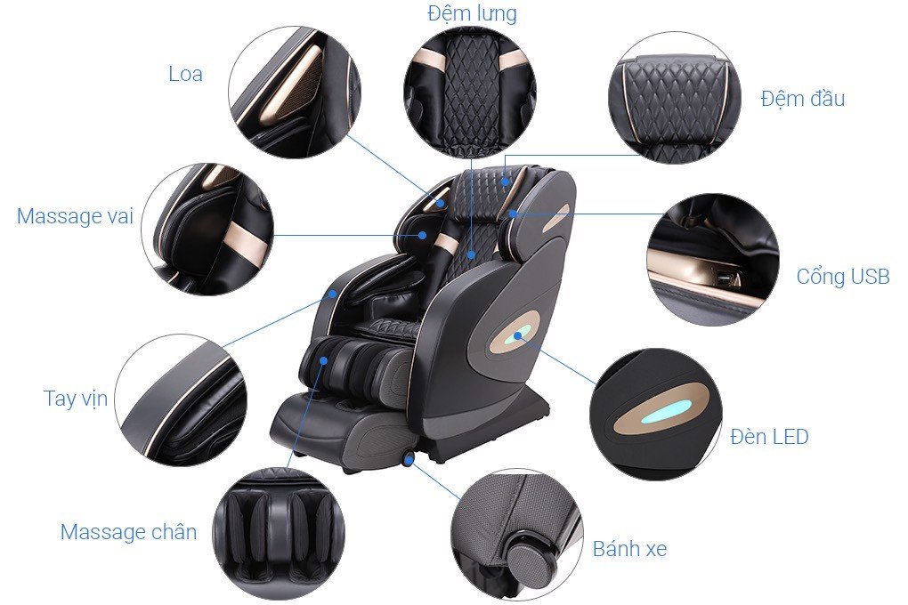 Ghế Massage cao cấp 7908 Mishio