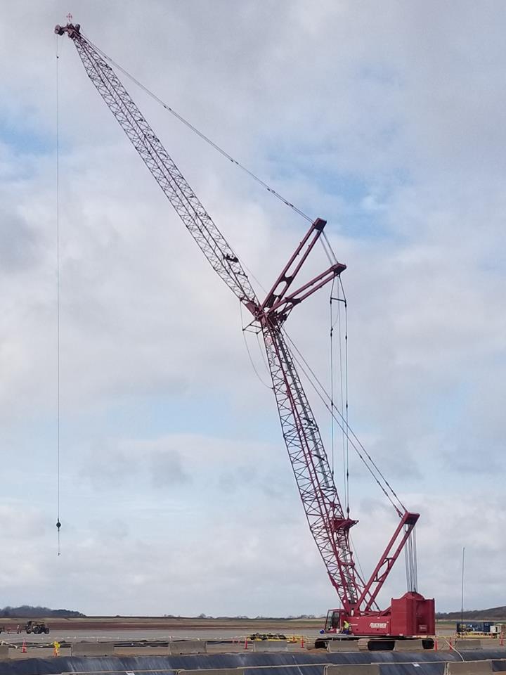 Industrial History Cranes with a Luffer Jib
