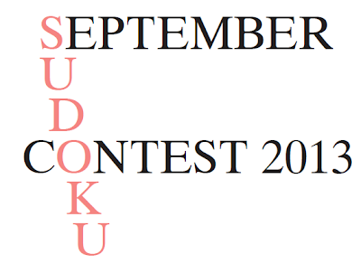Logic Masters India September Sudoku Contest 