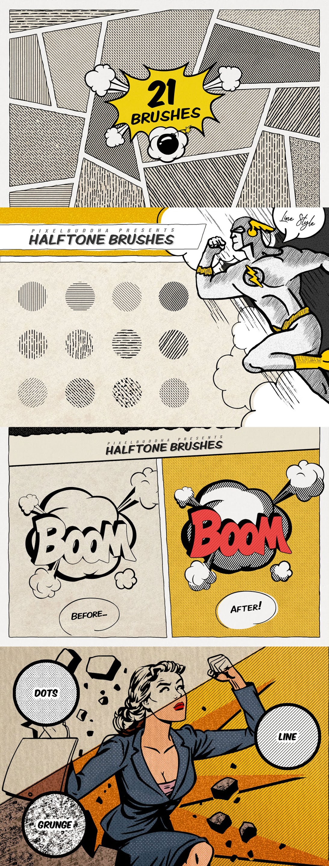 Vintage Comics Line Procreate Brushes 2 Vintage Comics Line Procreate Brushes Download