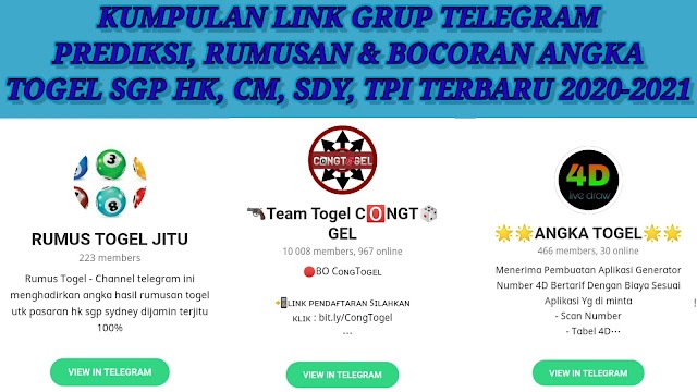 Kumpulan Grup Togel Terbaru Link Grup Telegram Prediksi Rumusan Bocoran Togel